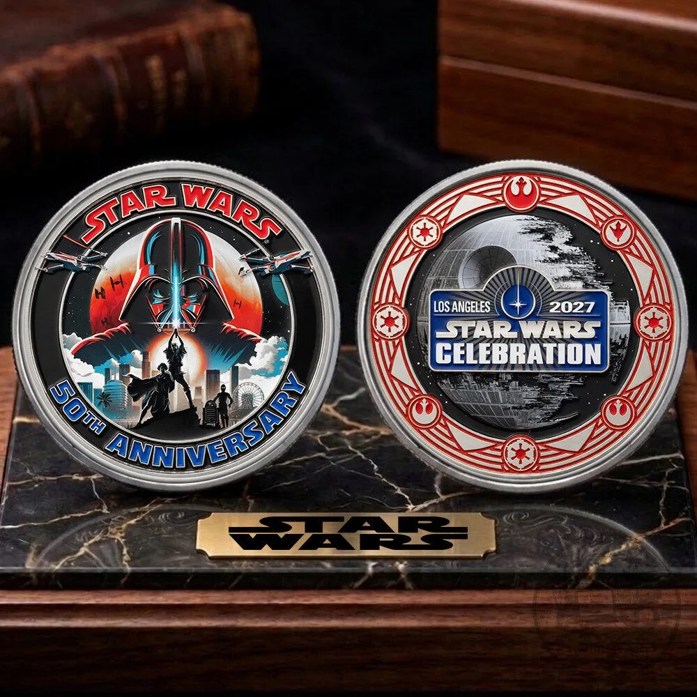 Star Wars 50th Anniversary Darth Vader Los Angeles Celebration Commemorative Coin 5 Star Wars 50th Anniversary Darth Vader Los Angeles Celebration Commemorative Coin