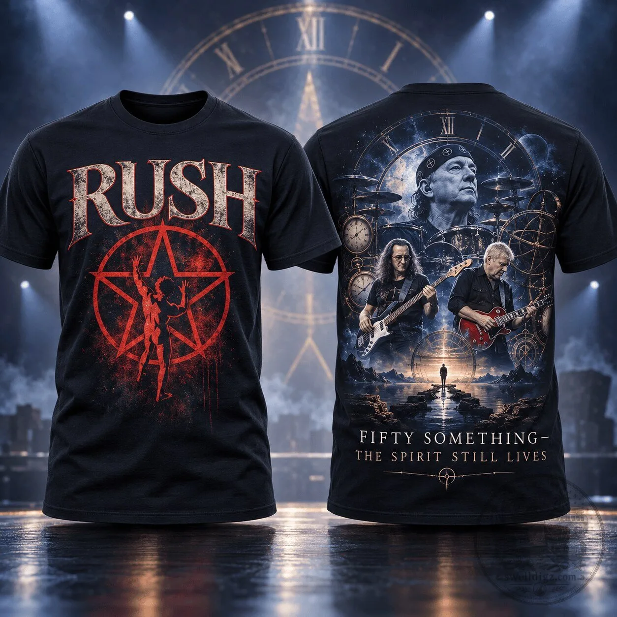 Rush Fifty Something The Spirit Still Lives Concert Tour T-Shirt