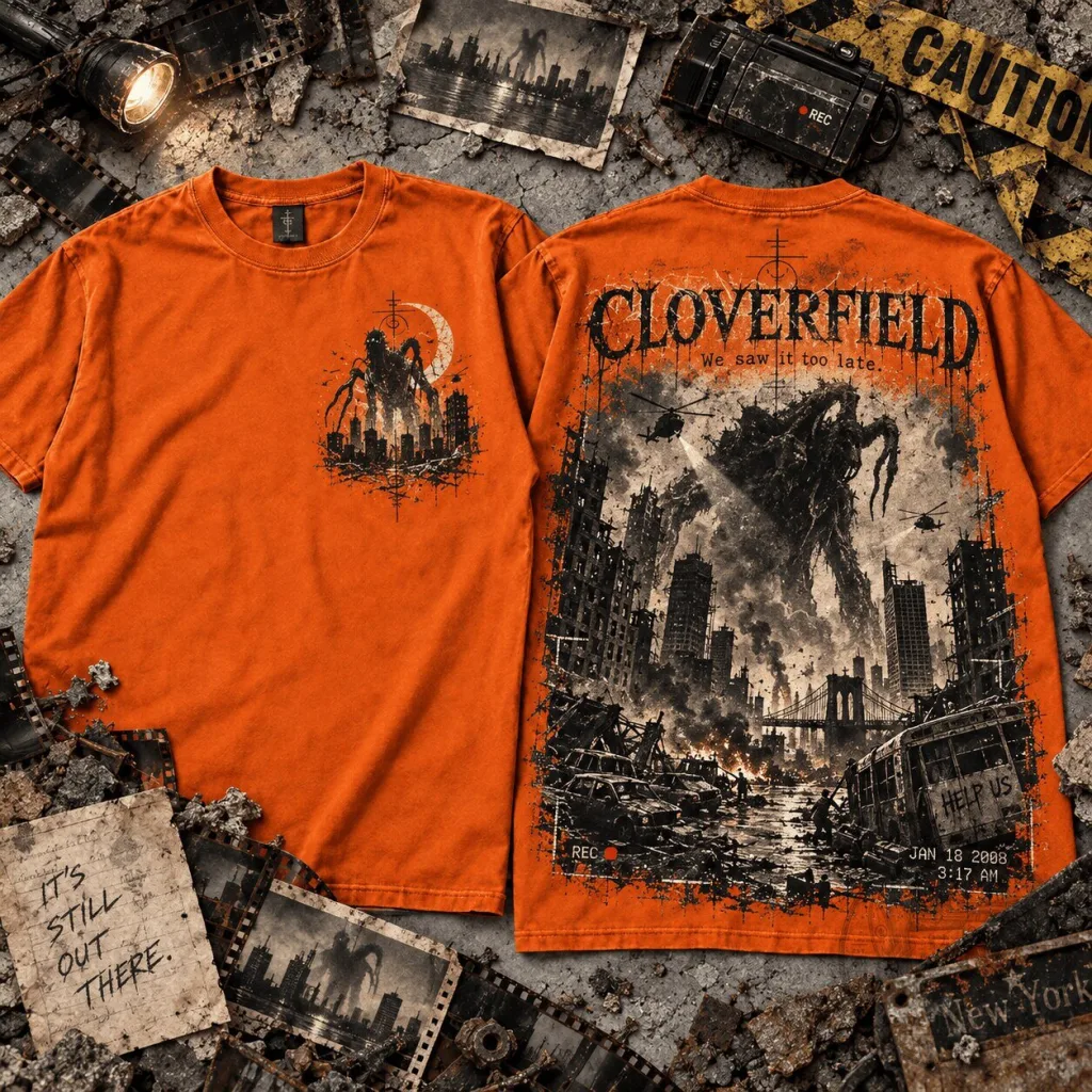 Cloverfield Monster New York City Destruction Found Footage Horror Movie T-Shirt Cloverfield Monster New York City Destruction Found Footage Horror Movie T-Shirt