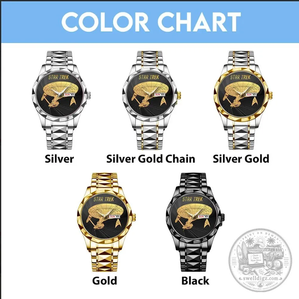 Star Trek United Federation of Planets Enterprise Quartz Watch 6 Star Trek United Federation of Planets Enterprise Quartz Watch