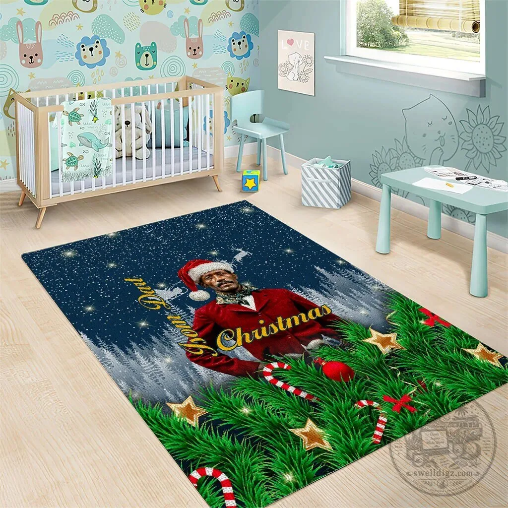 Isom Dart Black Cowboy Santa Western Christmas Snow Winter Area Rug 9 Isom Dart Black Cowboy Santa Western Christmas Snow Winter Area Rug