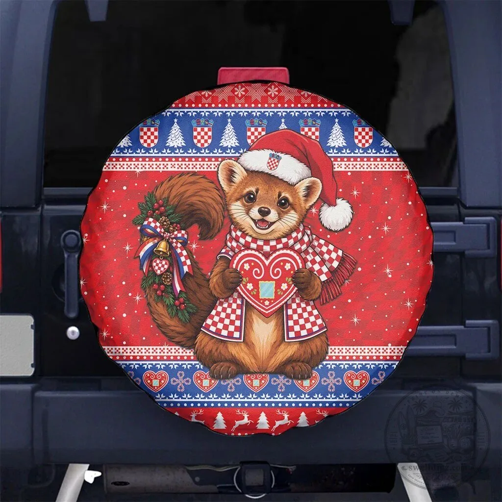 Croatian Kuna Licitar Heart Christmas Holiday Spare Tire Cover 24 Croatian Kuna Licitar Heart Christmas Holiday Spare Tire Cover