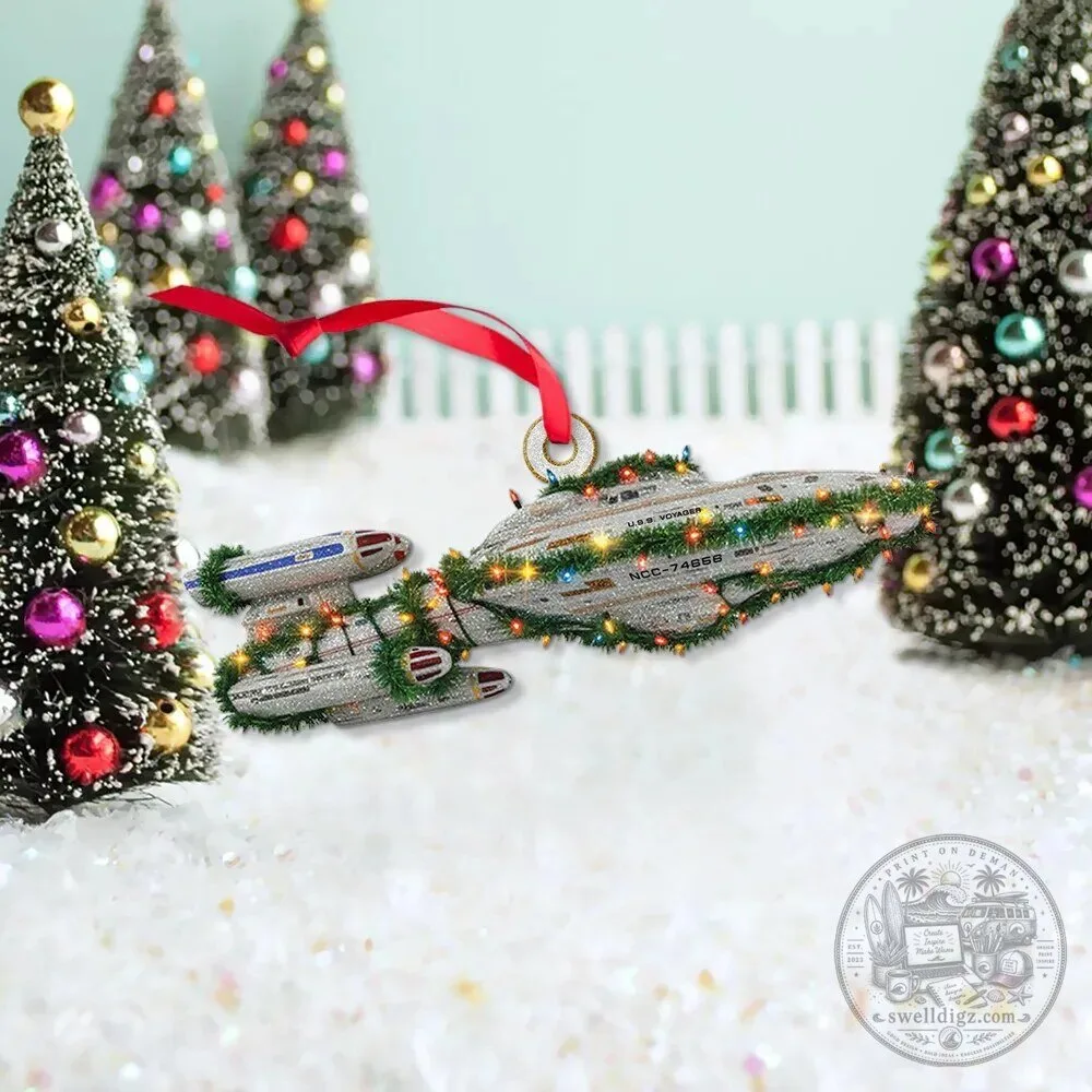 Star Trek Voyager NCC-74656 Spaceship Christmas Tree Ornament 7 Star Trek Voyager NCC-74656 Spaceship Christmas Tree Ornament