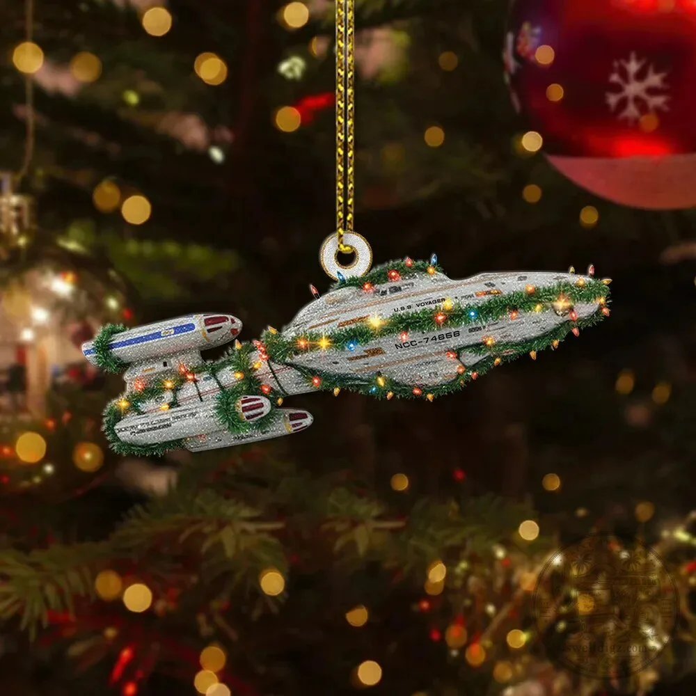 Star Trek Voyager NCC-74656 Spaceship Christmas Tree Ornament 9 Star Trek Voyager NCC-74656 Spaceship Christmas Tree Ornament