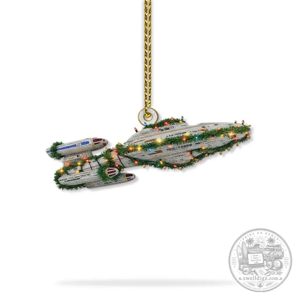 Star Trek Voyager NCC-74656 Spaceship Christmas Tree Ornament 11 Star Trek Voyager NCC-74656 Spaceship Christmas Tree Ornament