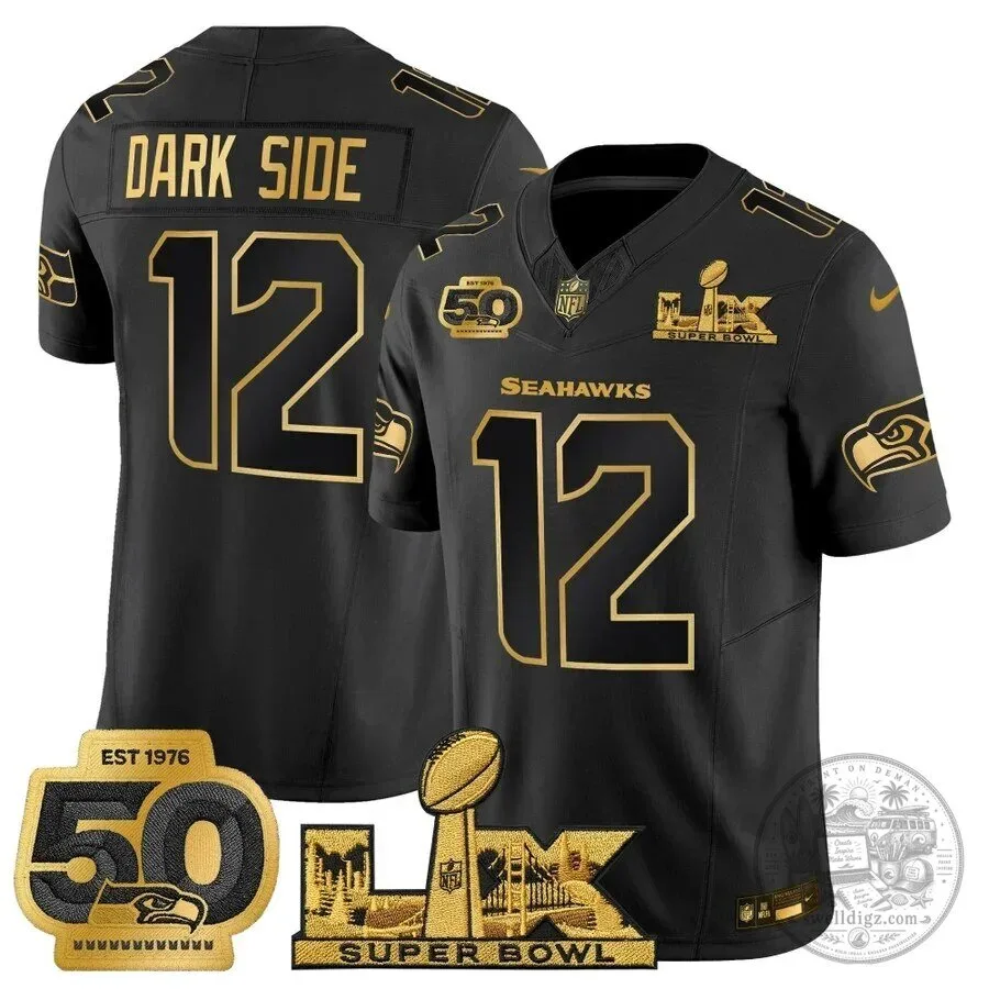 Seattle Seahawks Super Bowl LIX Gold Vapor Limited Edition Football Jersey