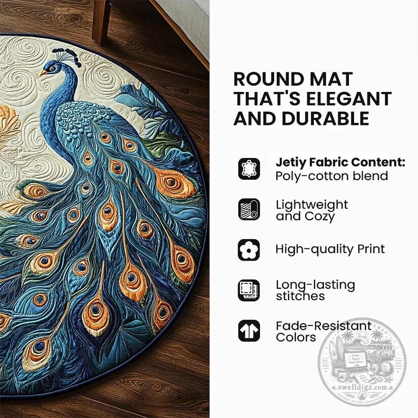 Christmas Santa Claus Quilted Round Area Rug 7 Christmas Santa Claus Quilted Round Area Rug