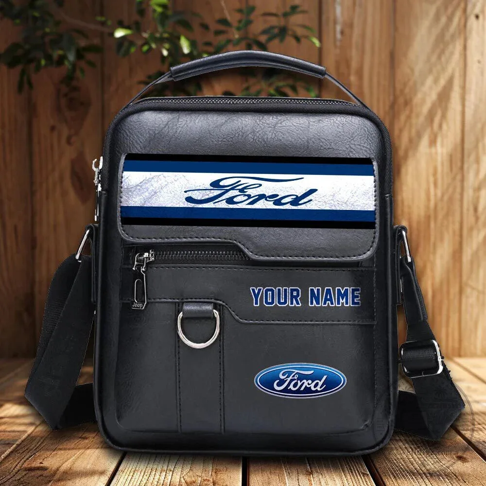 Ford Custom Name Leather Crossbody Bag, Zipper Shoulder Bag 6 Ford Custom Name Leather Crossbody Bag, Zipper Shoulder Bag