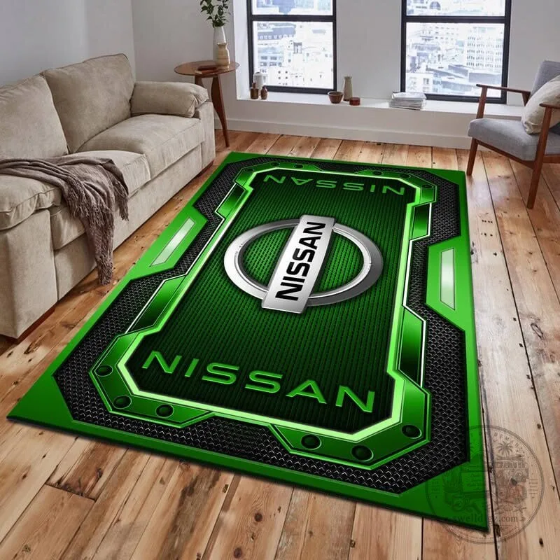 Nissan Car Logo Blue Metallic Design Area Rug for Living Room or Bedroom 13 Nissan Car Logo Blue Metallic Design Area Rug for Living Room or Bedroom