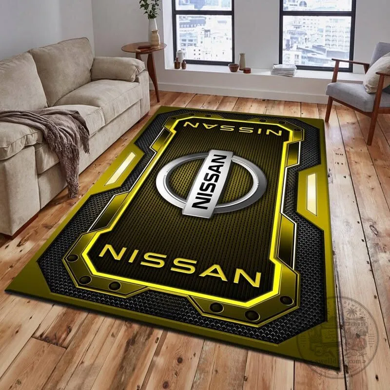 Nissan Car Logo Blue Metallic Design Area Rug for Living Room or Bedroom 17 Nissan Car Logo Blue Metallic Design Area Rug for Living Room or Bedroom