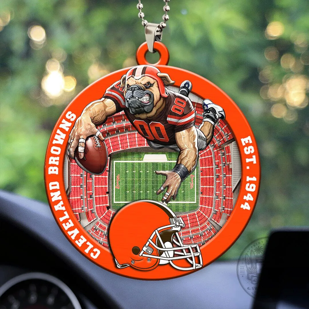 Cleveland Browns Football Team Car Ornament 1 Cleveland Browns Football Team Car Ornament