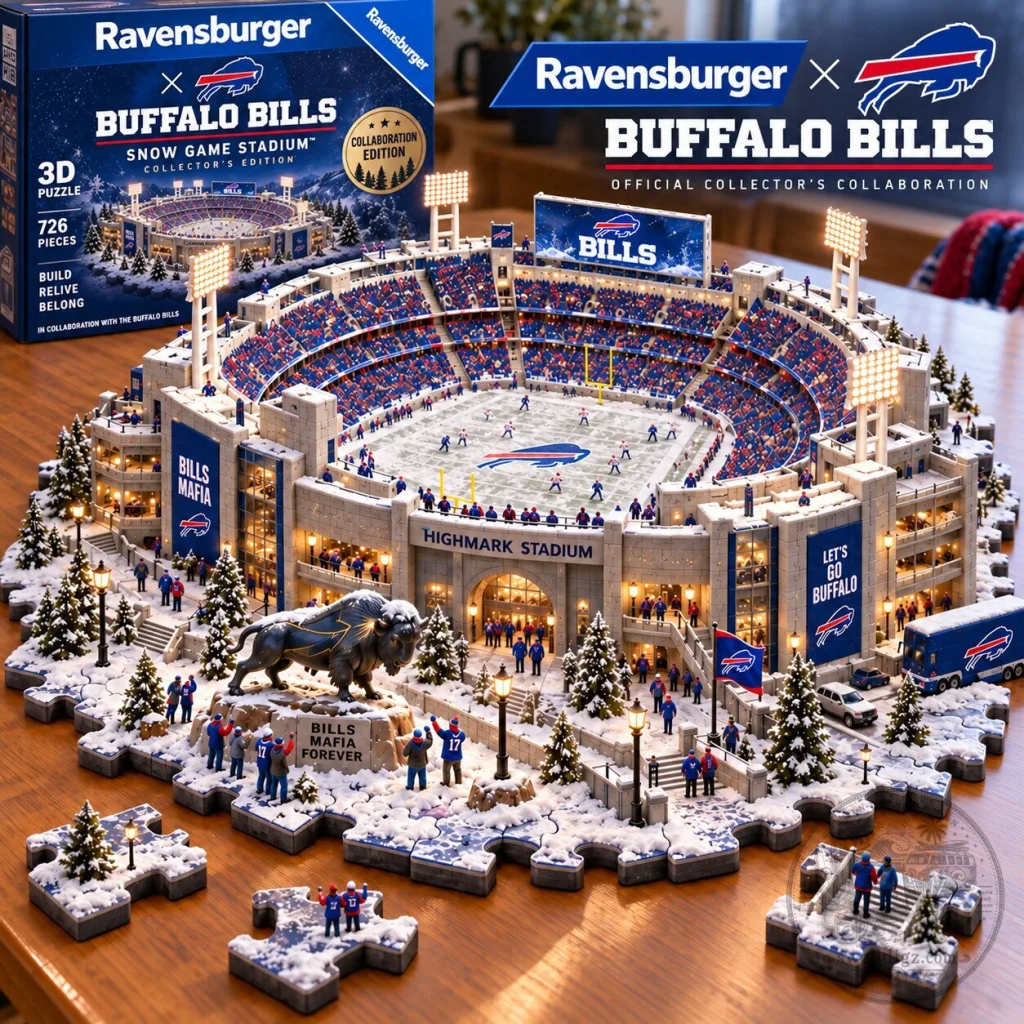 Buffalo Bills Highmark Stadium Snow Game 3D Jigsaw Puzzle Collector's Edition Buffalo Bills Highmark Stadium Snow Game 3D Jigsaw Puzzle Collector's Edition