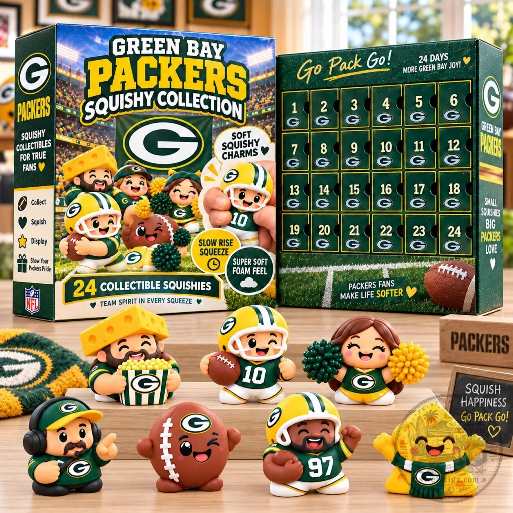 Green Bay Packers National Football League Squishy Collection Advent Calendar Green Bay Packers National Football League Squishy Collection Advent Calendar