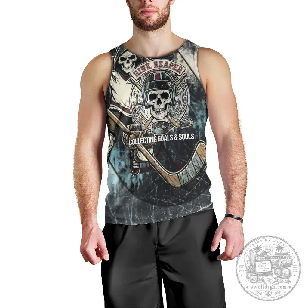 Ice Hockey Rink Reaper Collecting Goals and Souls Vintage Grunge Tank Top 7 Ice Hockey Rink Reaper Collecting Goals and Souls Vintage Grunge Tank Top