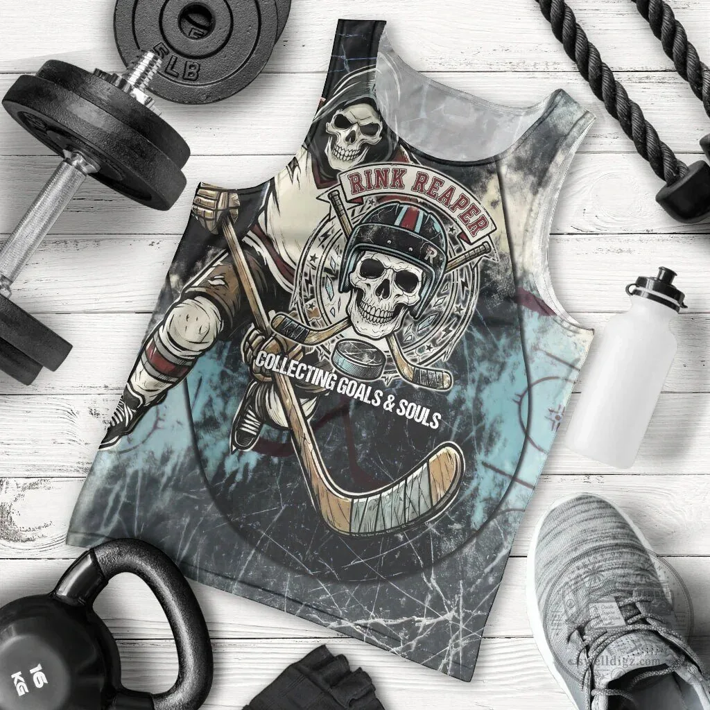 Ice Hockey Rink Reaper Collecting Goals and Souls Vintage Grunge Tank Top 8 Ice Hockey Rink Reaper Collecting Goals and Souls Vintage Grunge Tank Top