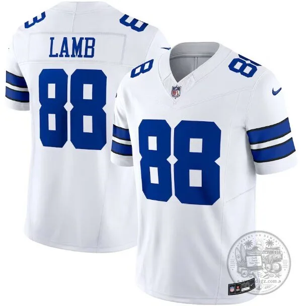 Dallas Cowboys Football CeeDee Lamb White Game Jersey