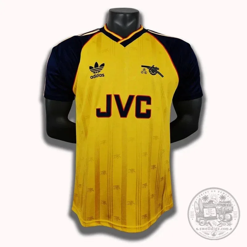 Arsenal Football Club 1988-1990 Away Retro Soccer Jersey