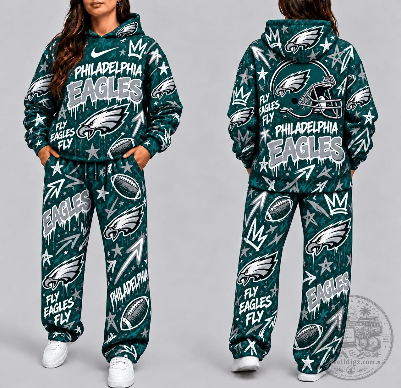 Philadelphia Eagles Graffiti Art Hoodie