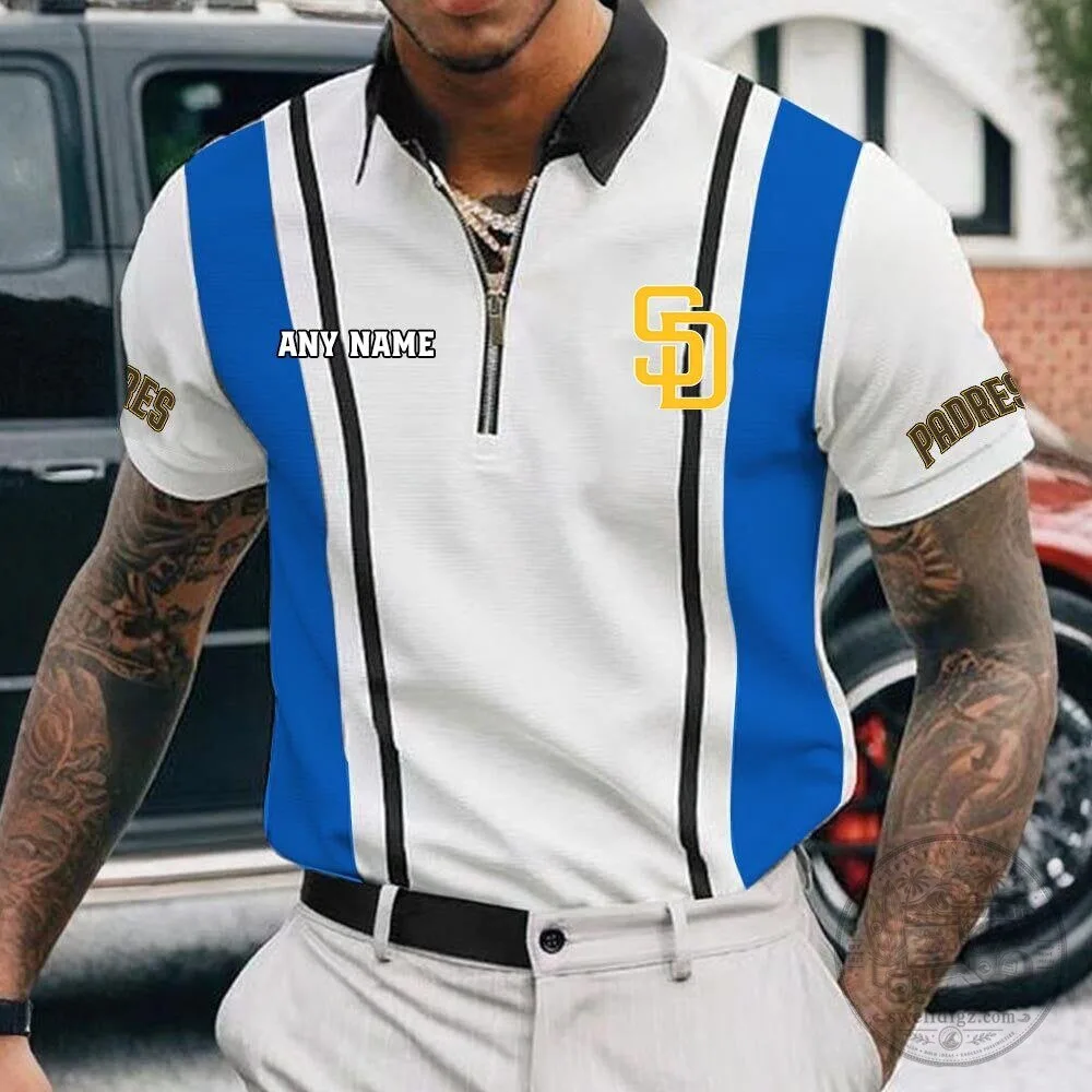 San Diego Padres Personalized Name Multi Color Zipper Major League Baseball Polo Shirt 10 San Diego Padres Personalized Name Multi Color Zipper Major League Baseball Polo Shirt