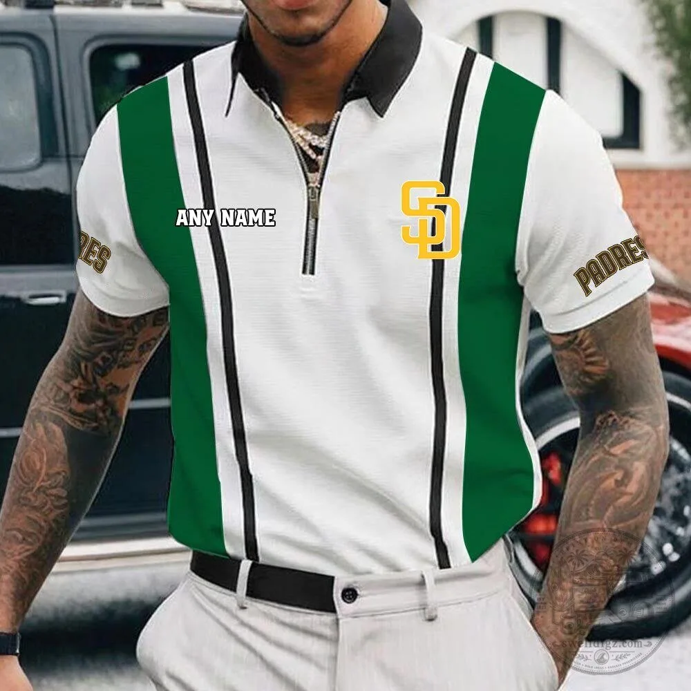 San Diego Padres Personalized Name Multi Color Zipper Major League Baseball Polo Shirt 11 San Diego Padres Personalized Name Multi Color Zipper Major League Baseball Polo Shirt