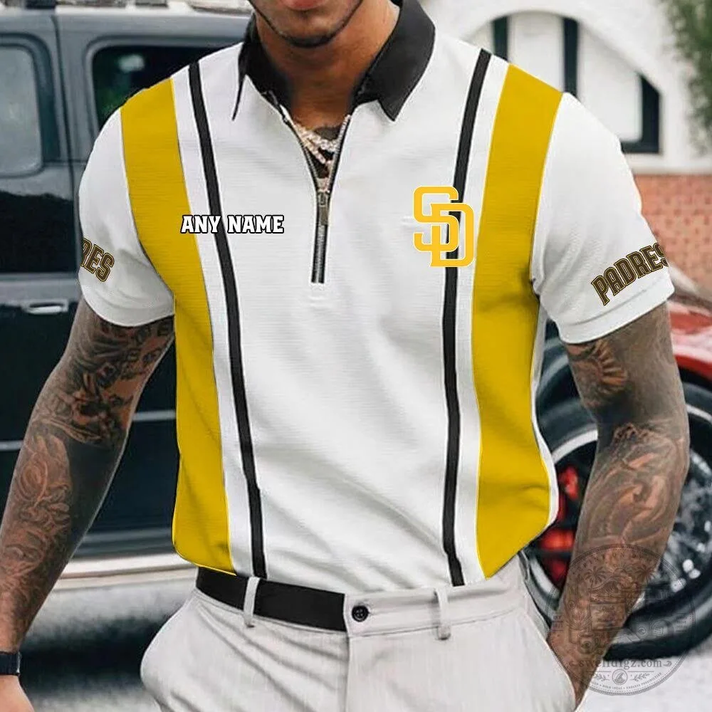 San Diego Padres Personalized Name Multi Color Zipper Major League Baseball Polo Shirt 13 San Diego Padres Personalized Name Multi Color Zipper Major League Baseball Polo Shirt