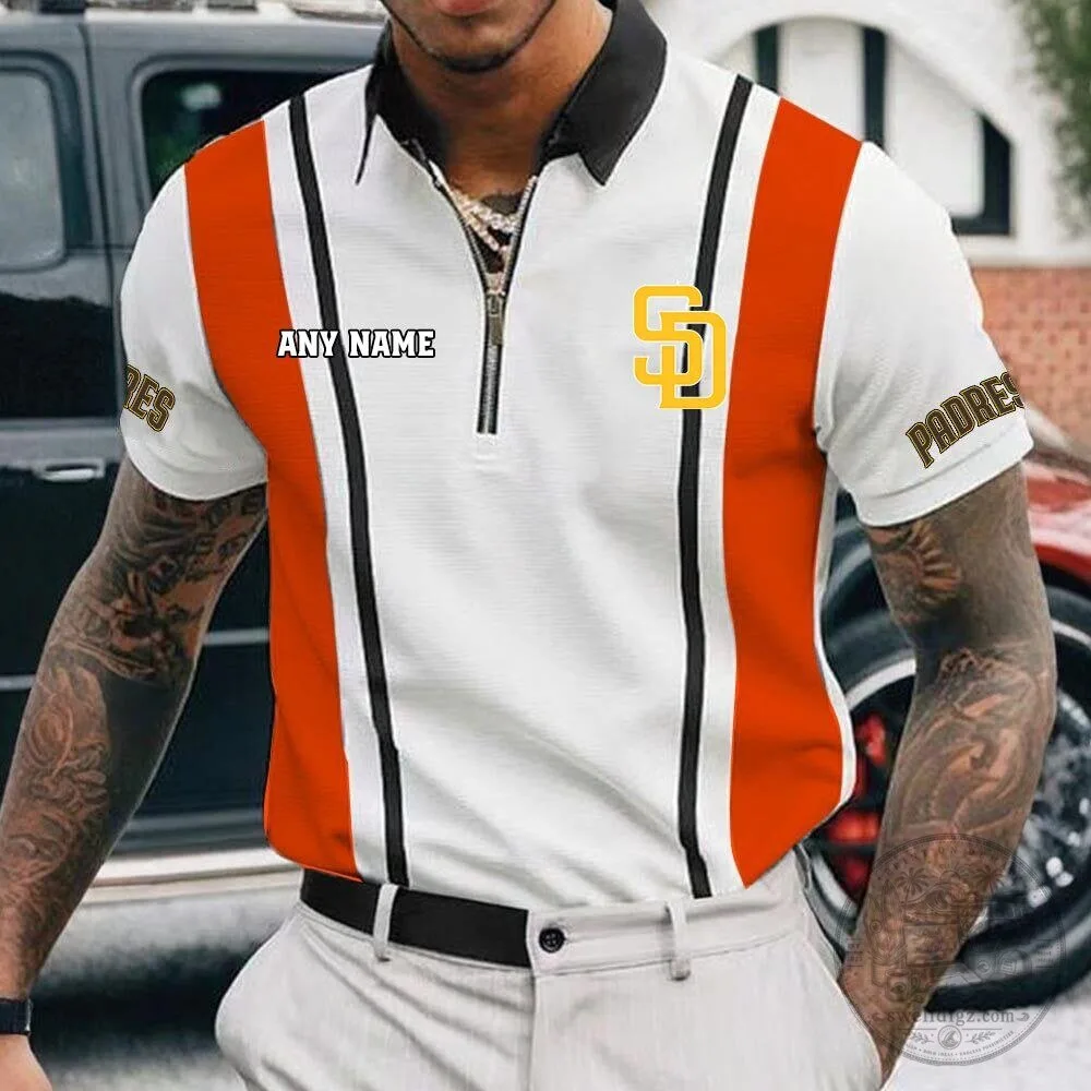 San Diego Padres Personalized Name Multi Color Zipper Major League Baseball Polo Shirt 14 San Diego Padres Personalized Name Multi Color Zipper Major League Baseball Polo Shirt