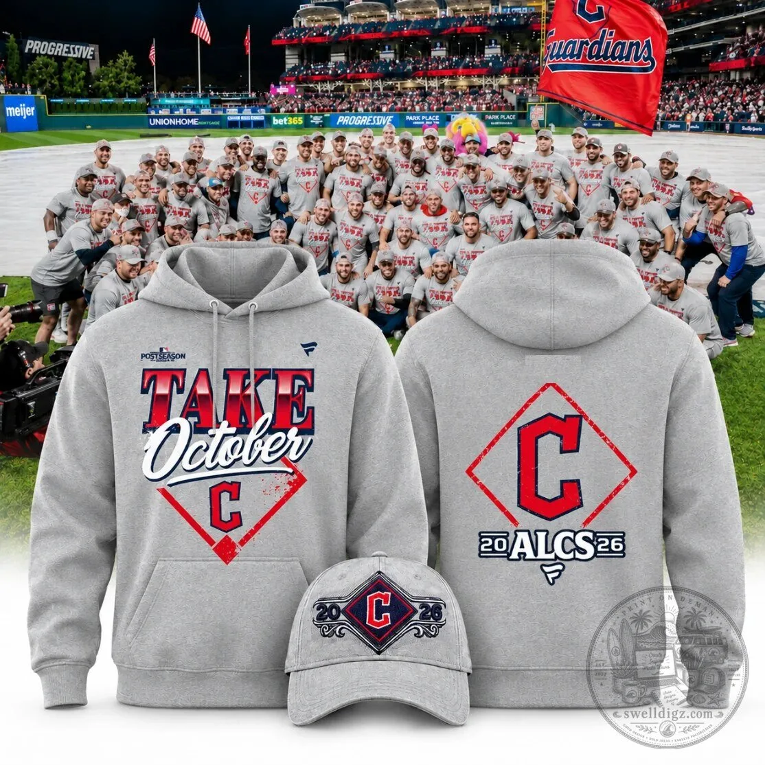 Cleveland Guardians Postseason Take October 2026 American League Championship Series Hoodie