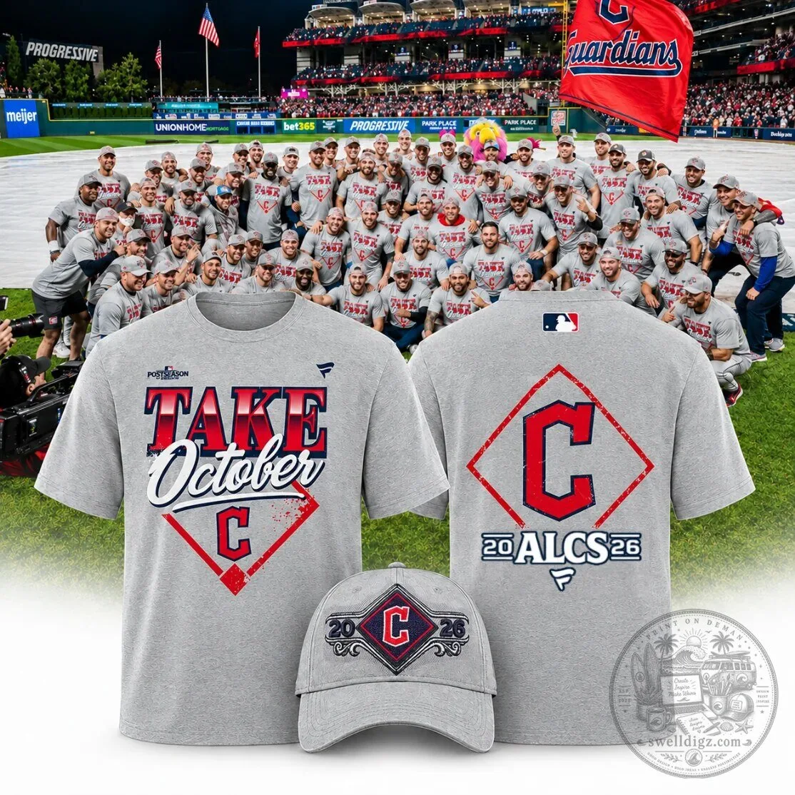 Cleveland Guardians 2026 American League Championship Series Gray T-Shirt