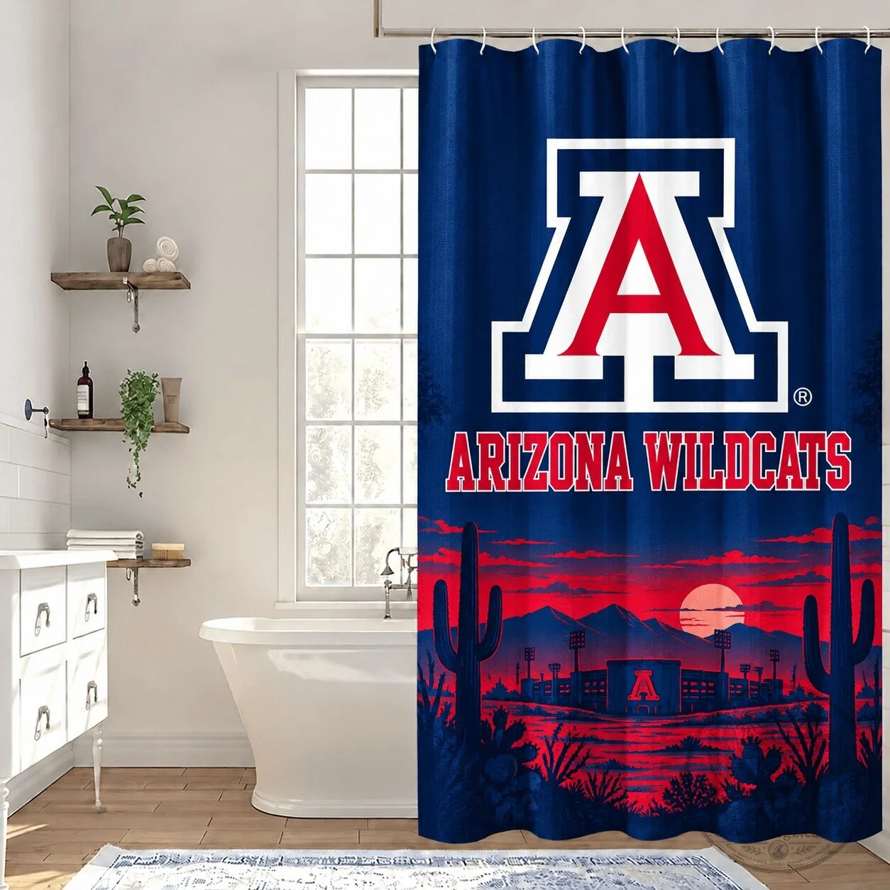 Arizona Wildcats NCAA College Basketball Team Shower Curtain