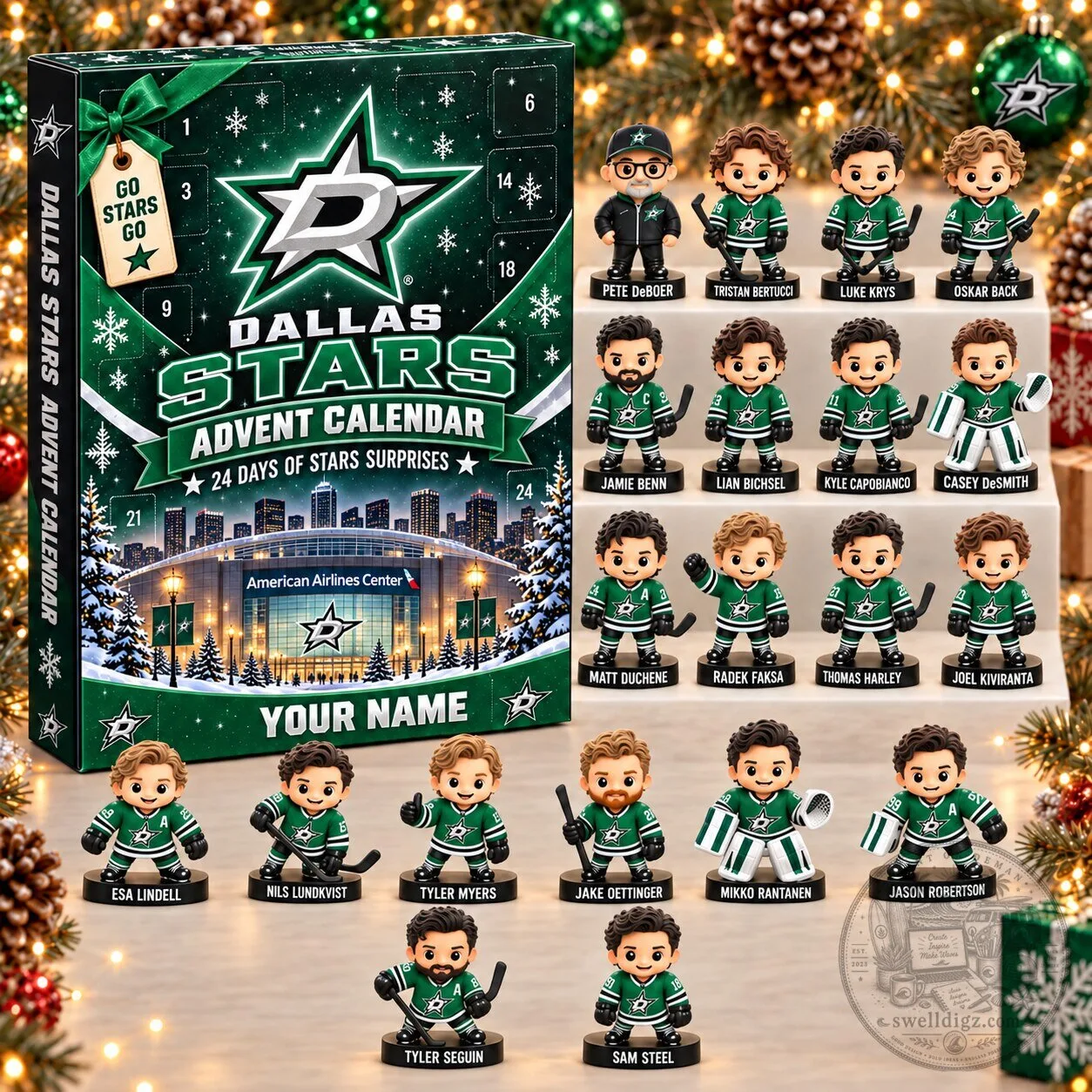 Dallas Stars NHL Hockey Team 24 Days of Surprises Advent Calendar