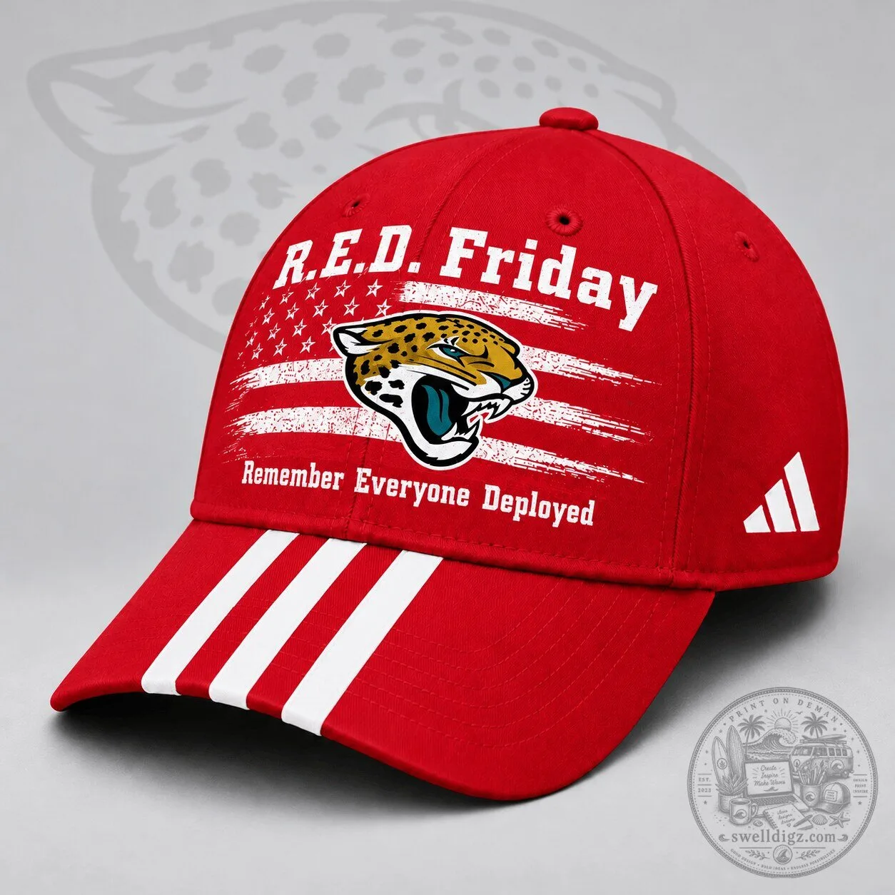 Jacksonville Jaguars R.E.D. Friday Remember Everyone Deployed American Flag Cap Hat
