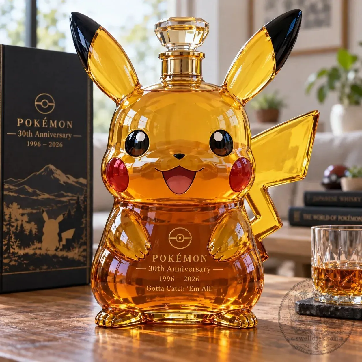 Pokemon Pikachu 30th Anniversary Whiskey Decanter