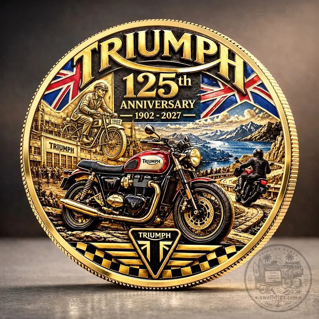 Triumph Motorcycles 125th Anniversary 1902-2027 Commemorative Coin Collectible