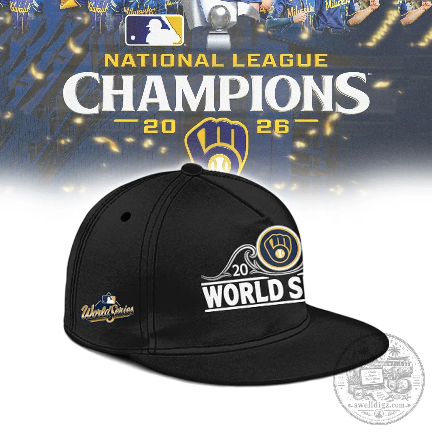 2026 National League Champions Baseball Jersey of the Milwaukee Brewers 3 2026 National League Champions Baseball Jersey of the Milwaukee Brewers