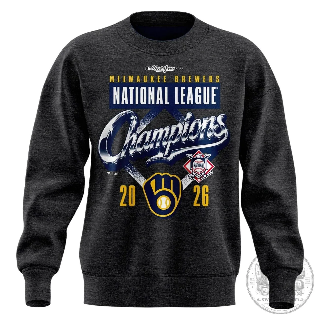 2026 National League Champions Sweatshirt - Milwaukee Brewers Locker Room Style 4 2026 National League Champions Sweatshirt - Milwaukee Brewers Locker Room Style