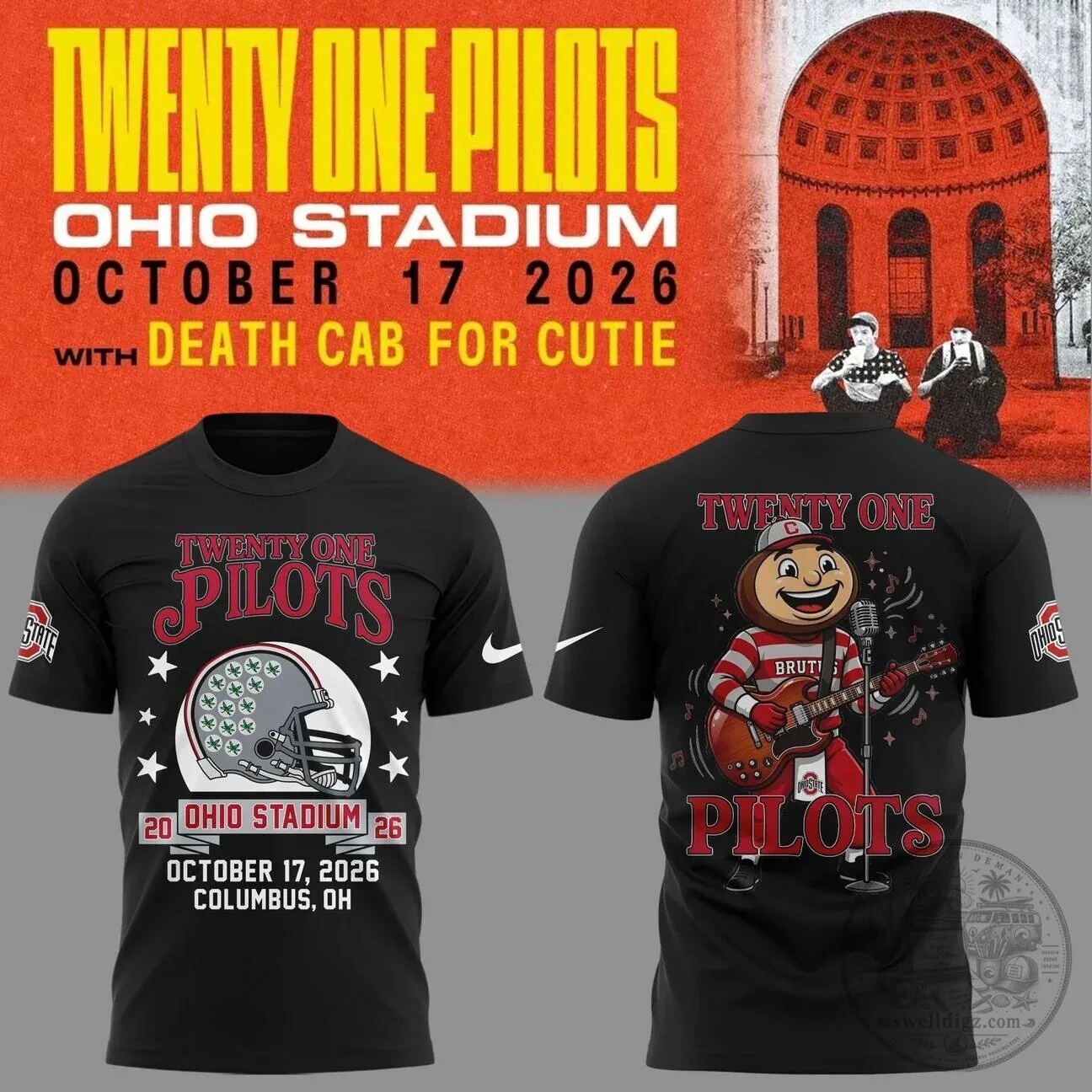 Ohio State Football Twenty One Pilots Concert October 17 2026 T-Shirt