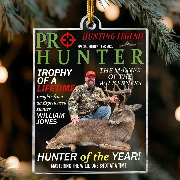 Pro Hunter Of The Year Personalized Acrylic Christmas Tree Ornament 4 Pro Hunter Of The Year Personalized Acrylic Christmas Tree Ornament
