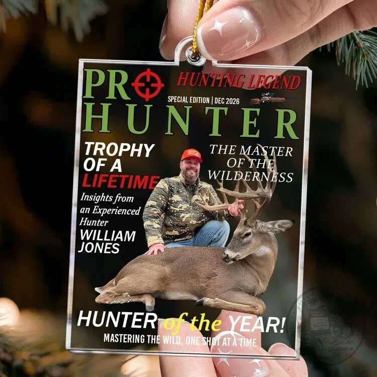 Pro Hunter Of The Year Personalized Acrylic Christmas Tree Ornament 5 Pro Hunter Of The Year Personalized Acrylic Christmas Tree Ornament
