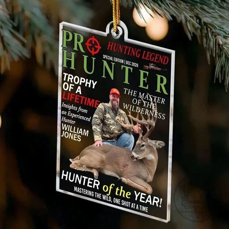 Pro Hunter Of The Year Personalized Acrylic Christmas Tree Ornament 6 Pro Hunter Of The Year Personalized Acrylic Christmas Tree Ornament
