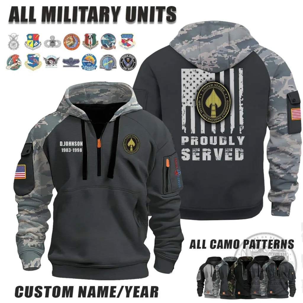 United States Special Operations Command Proudly Served Camouflage Hoodie