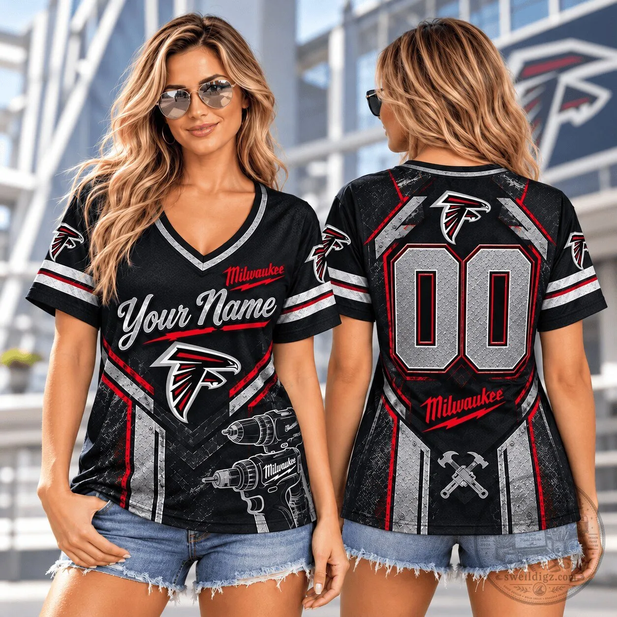 Atlanta Falcons Personalized Name and Number Milwaukee Iron Football Jersey