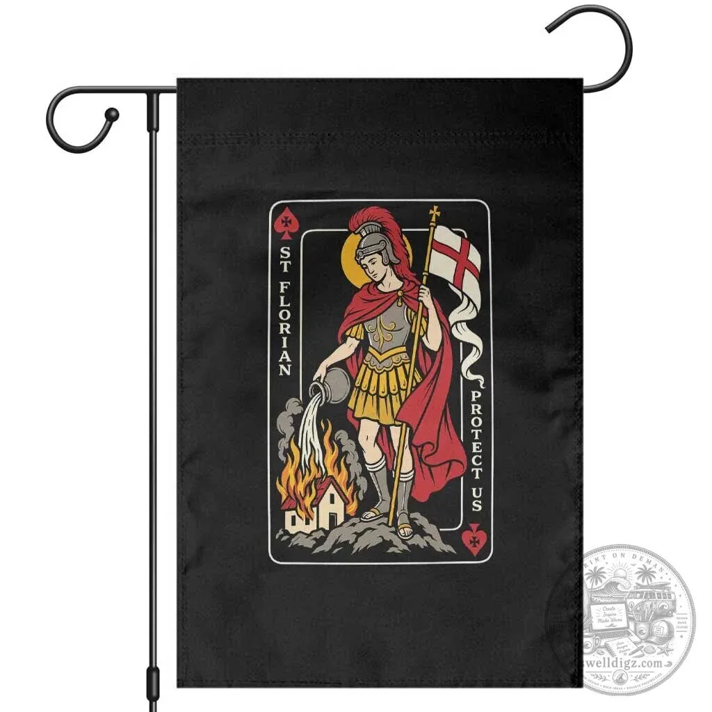 Saint Florian Firefighter Patron Saint Protect Us Garden Flag