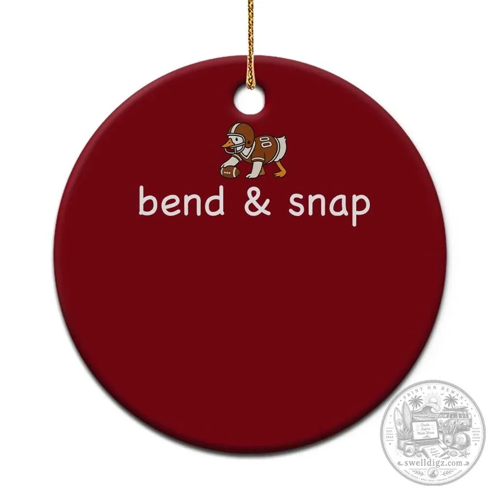Funny American Football Goose Bend And Snap Touchdown Season Ornament