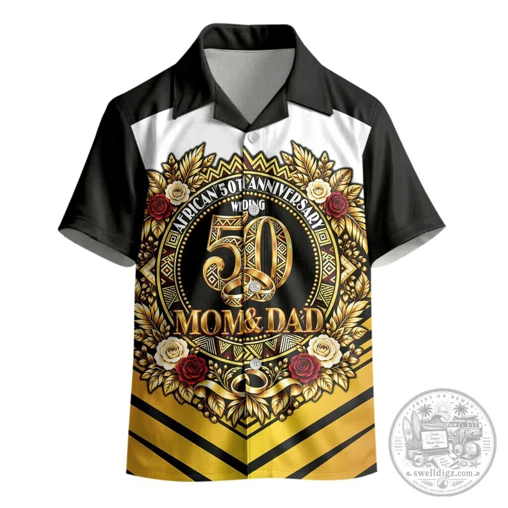 African 50th Wedding Anniversary Mom and Dad Celebration Hawaiian Shirt 5 African 50th Wedding Anniversary Mom and Dad Celebration Hawaiian Shirt