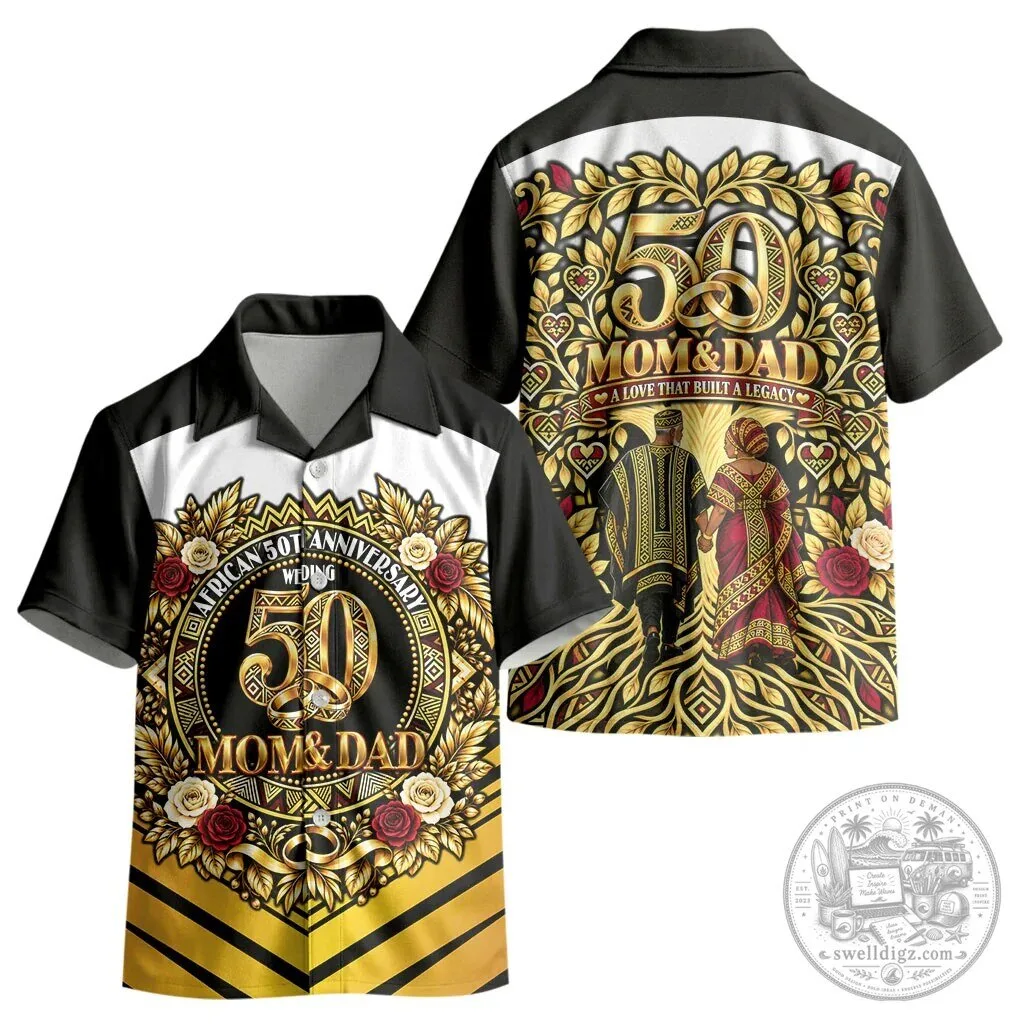 African 50th Wedding Anniversary Mom and Dad Celebration Hawaiian Shirt 6 African 50th Wedding Anniversary Mom and Dad Celebration Hawaiian Shirt