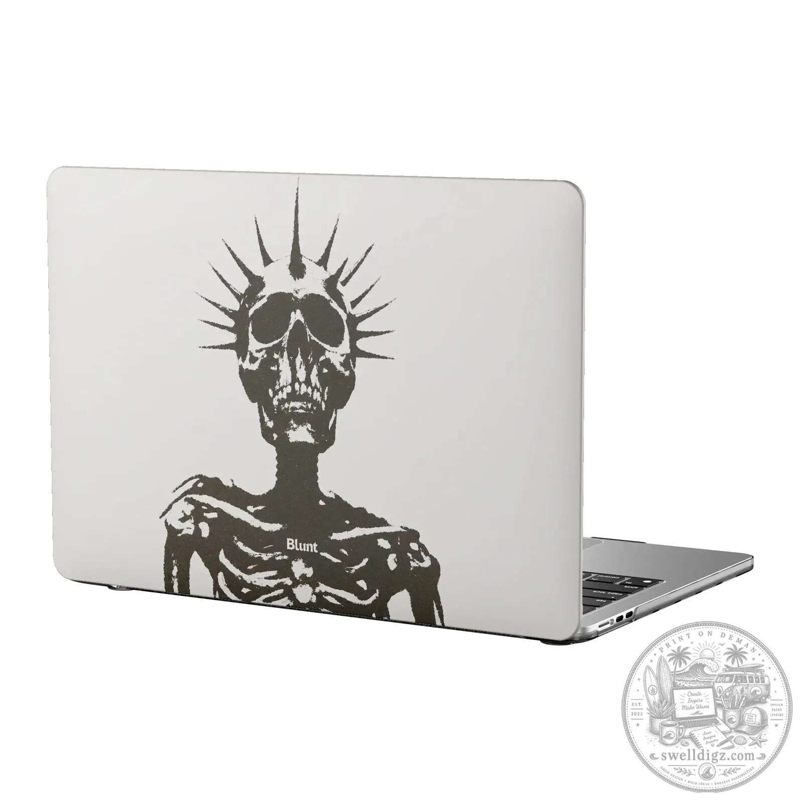 Spiked Skull Skeleton Crowned Ashes Blunt MacBook Air Laptop Case 1 Spiked Skull Skeleton Crowned Ashes Blunt MacBook Air Laptop Case