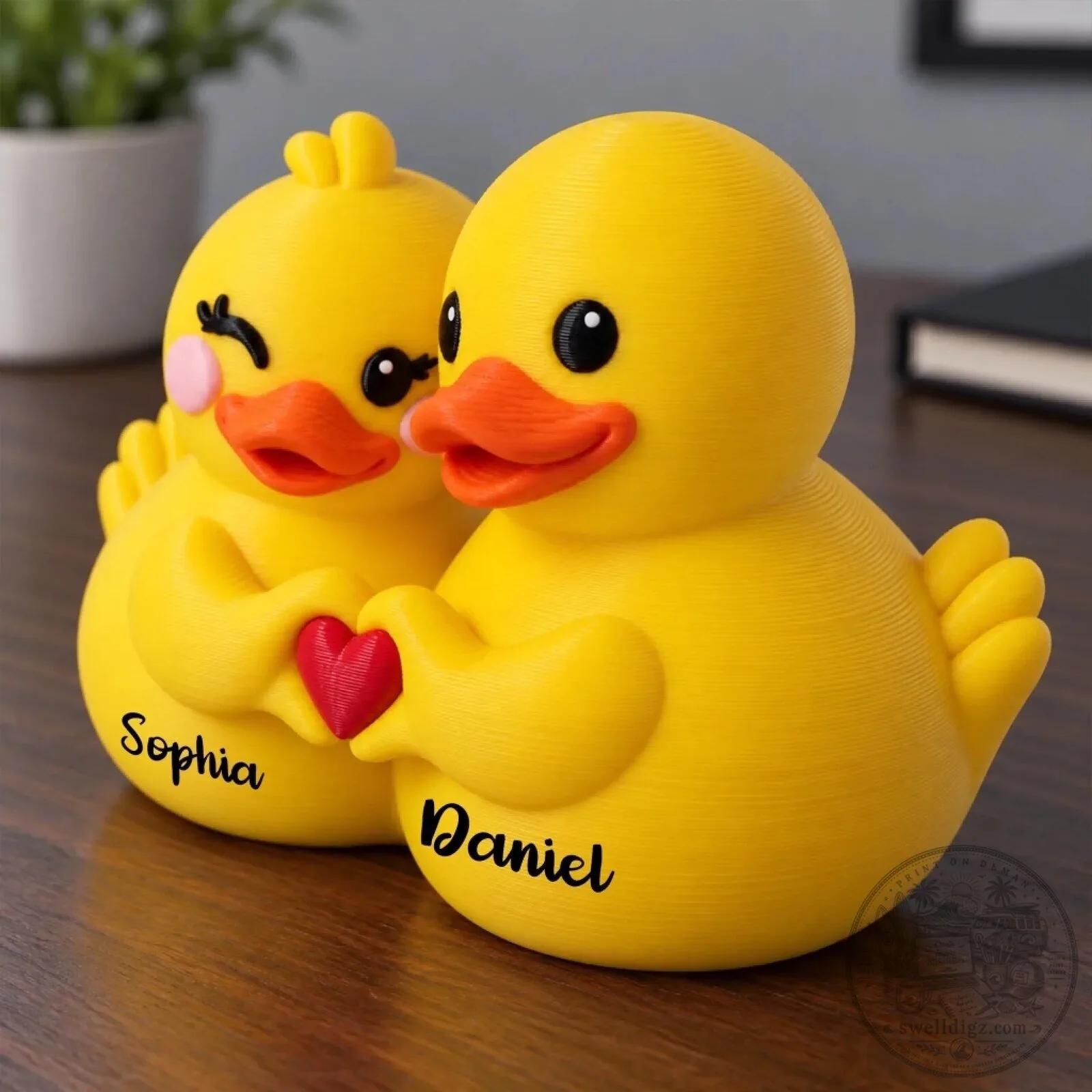 Personalized Romantic Duck Couple Figurine 11 Personalized Romantic Duck Couple Figurine