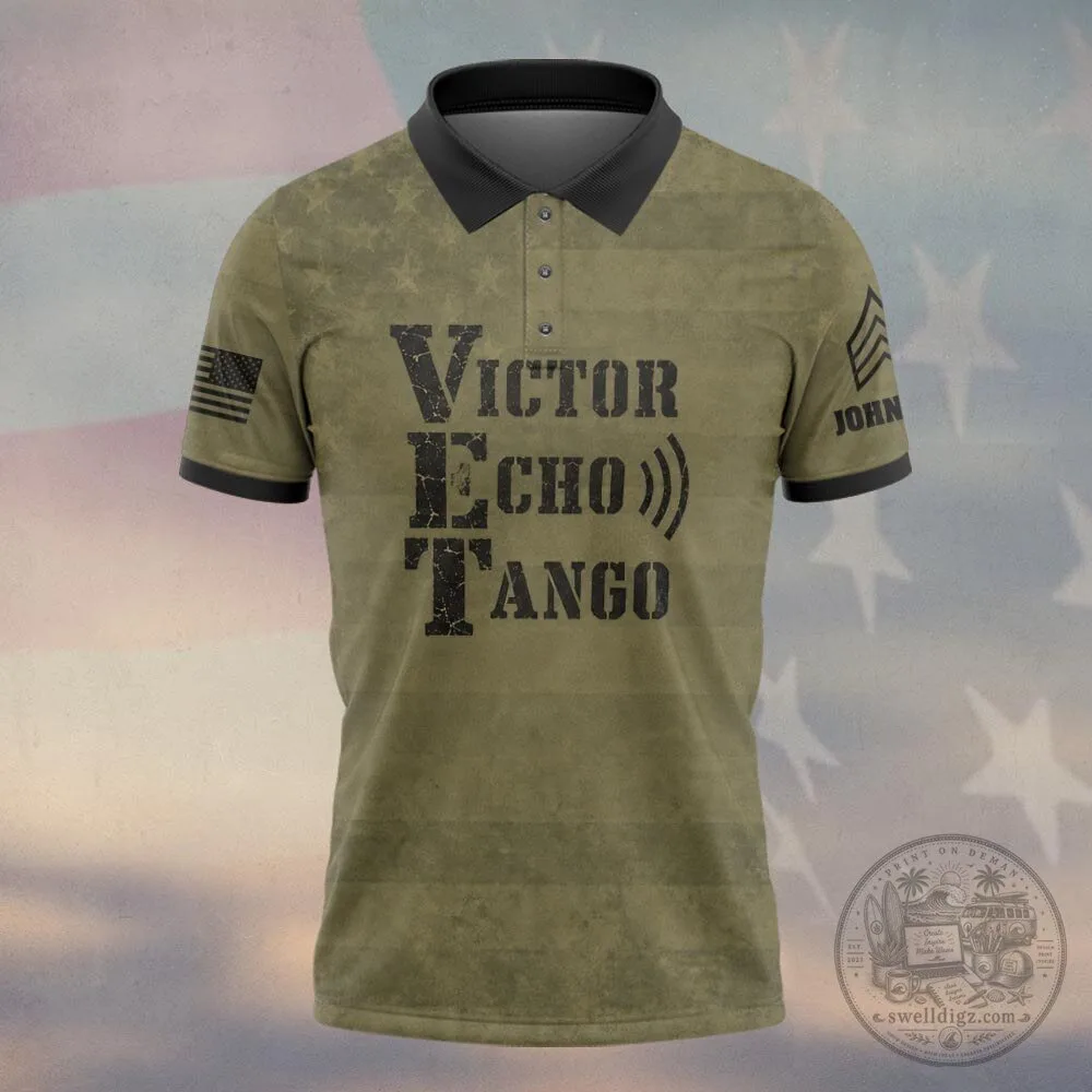 Personalized Say Again Veteran Military Pride Victor Echo Tango Polo Shirt 4 Personalized Say Again Veteran Military Pride Victor Echo Tango Polo Shirt